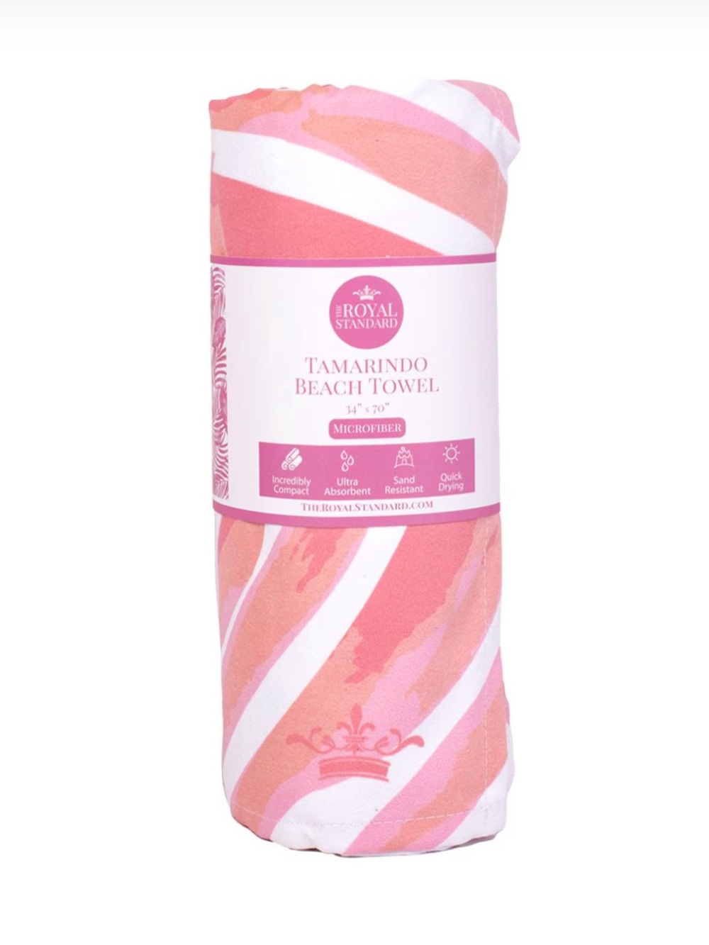 NWT The Royal Standard Tamarindo Microfiber Beach Towel - Pink